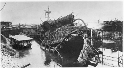 La catastrofe della USS Maine, 1898 da American Photographer